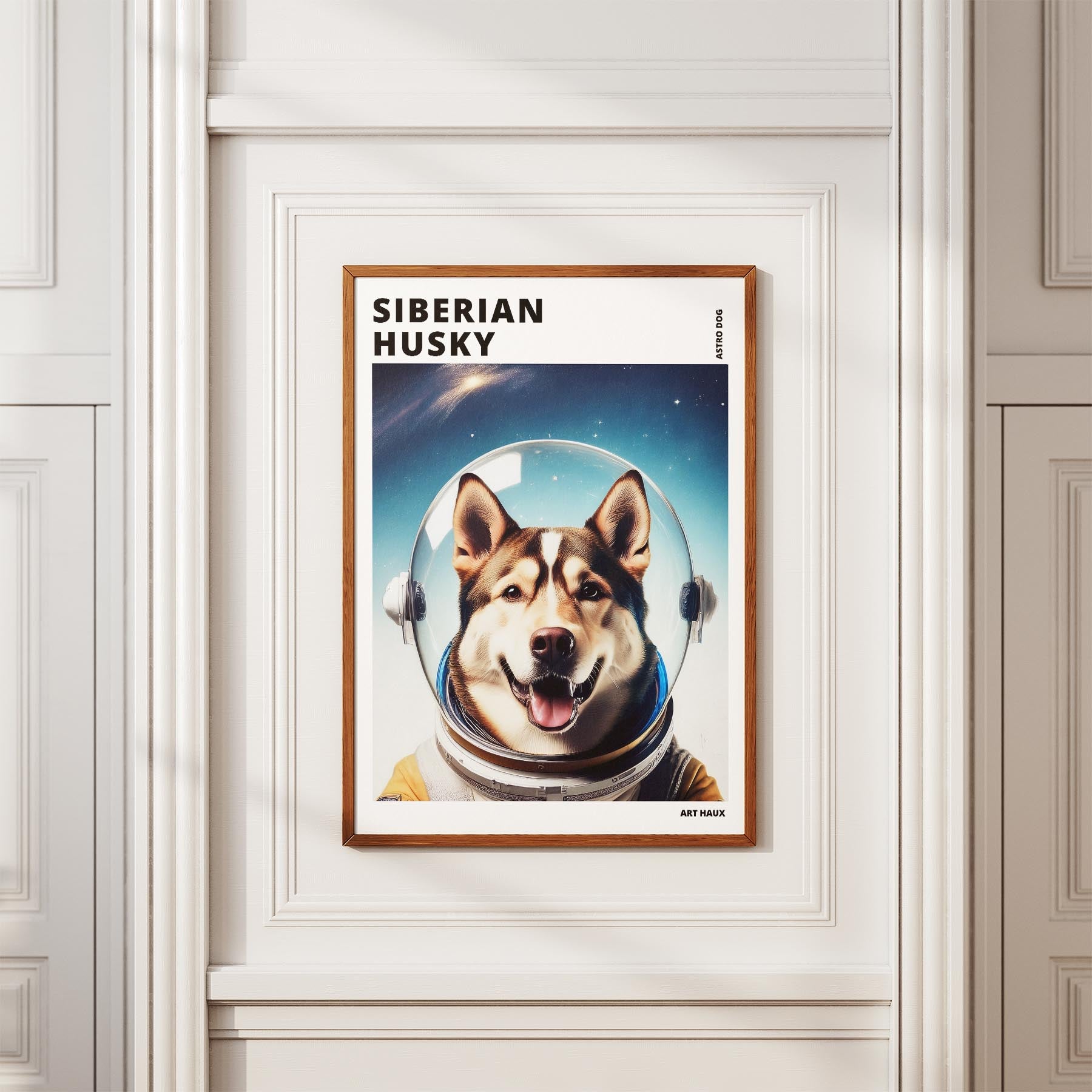 Siberian Husky Astronaut Dog Series with Text Astro Dog image 3
