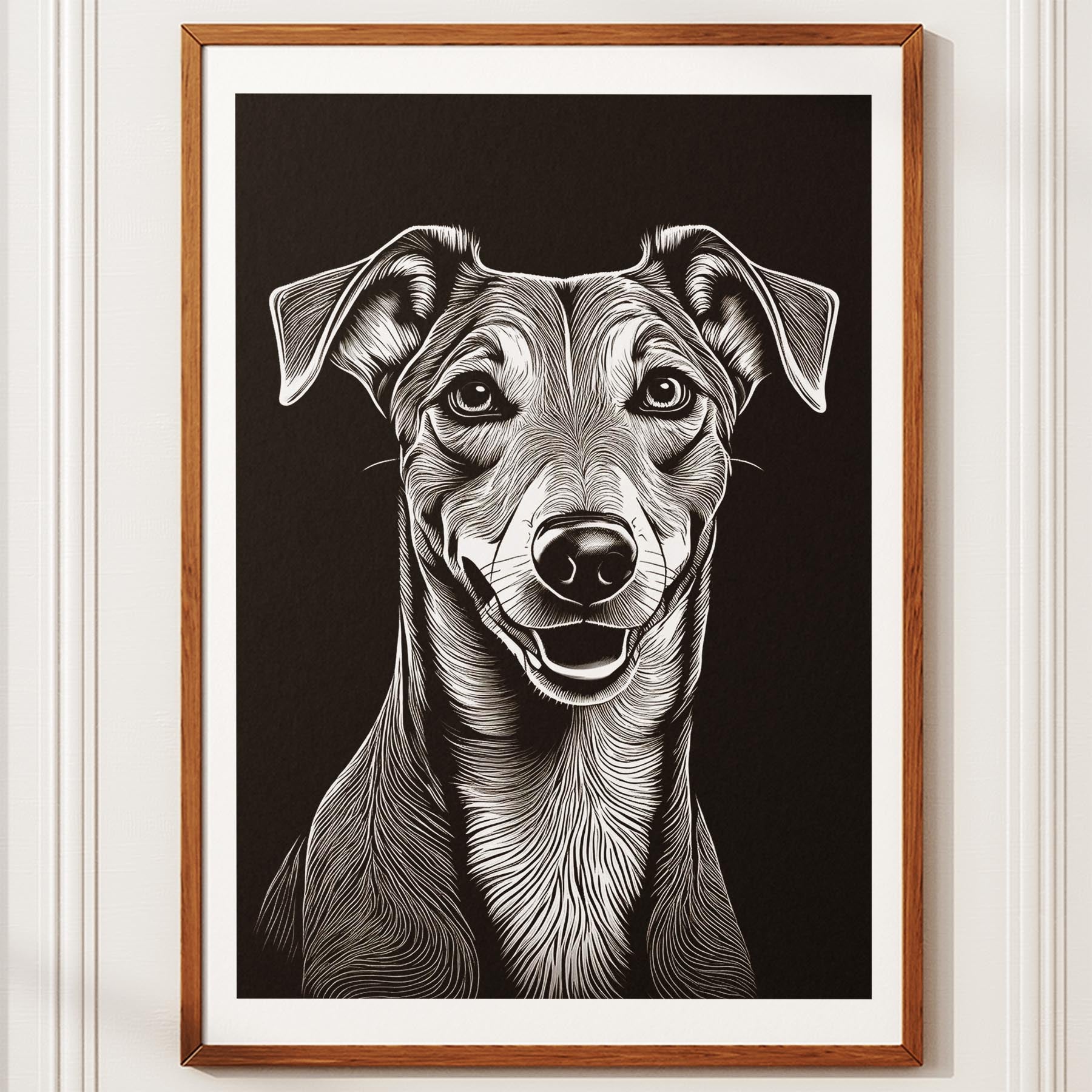 Greyhound Line Dog Series in Black and White image 10