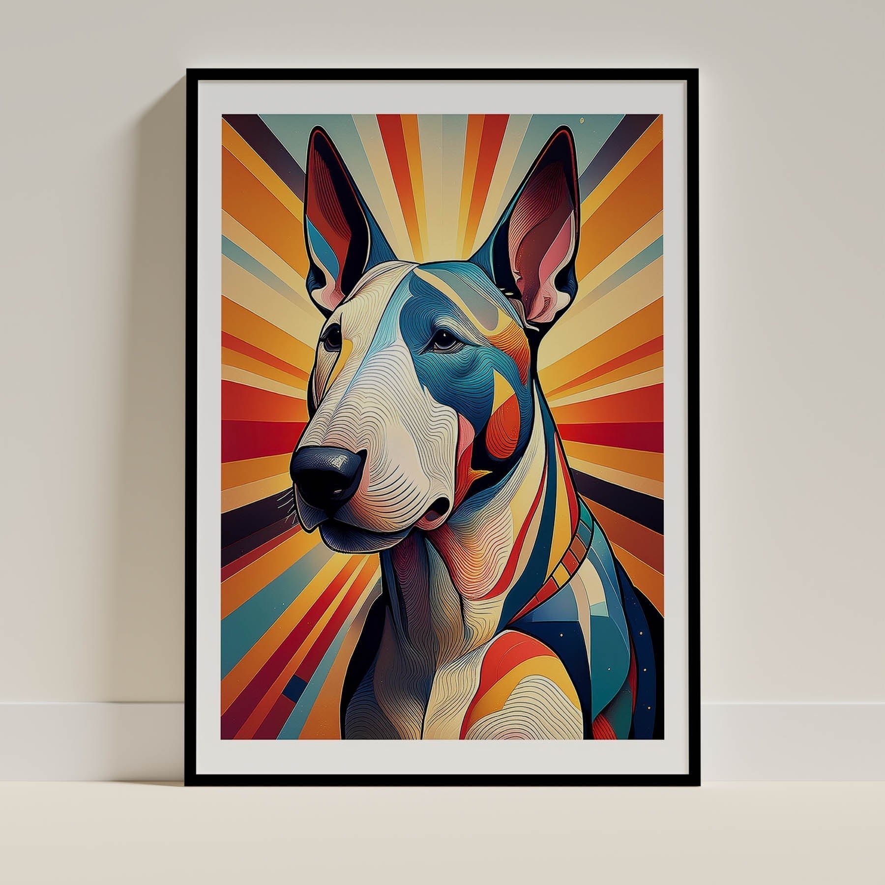Bull Terrier Dog Art Print Unframed Vol 3 | 7 Unique Designs | Wall Art Gift for Dog Lovers - Image 3 | Dogsy & Co