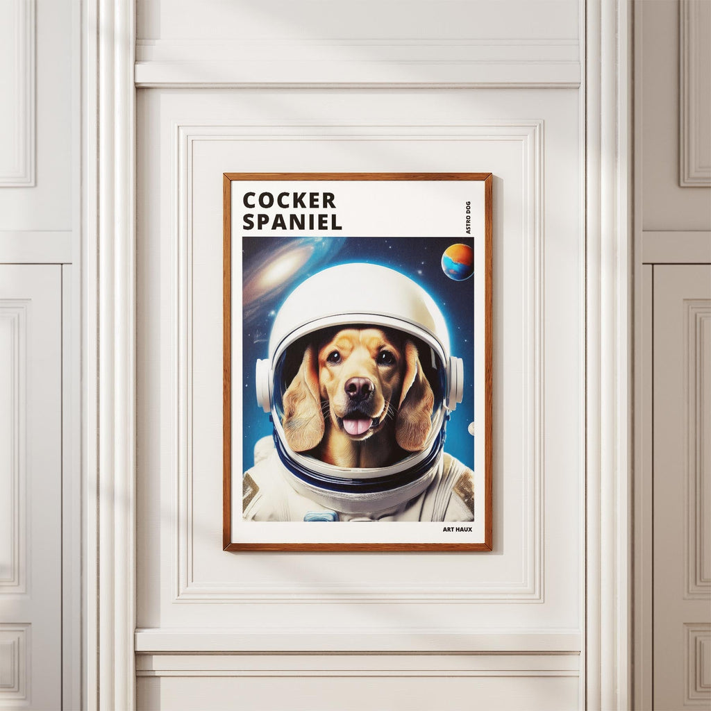 Cocker Spaniel Astronaut Dog Series with Text Astro Dog image 3