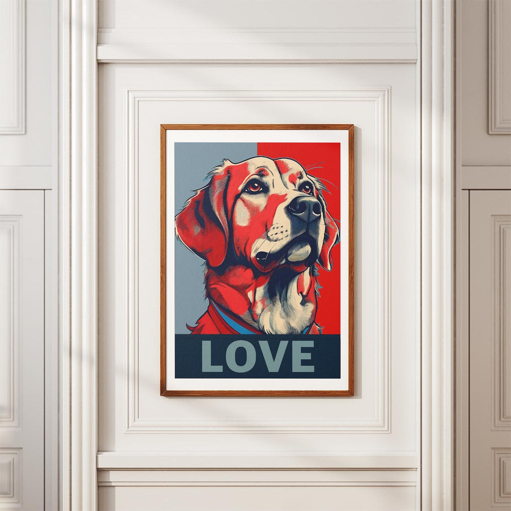 Golden Retriever LOVE Series Inspired by the Obama Poster image 3