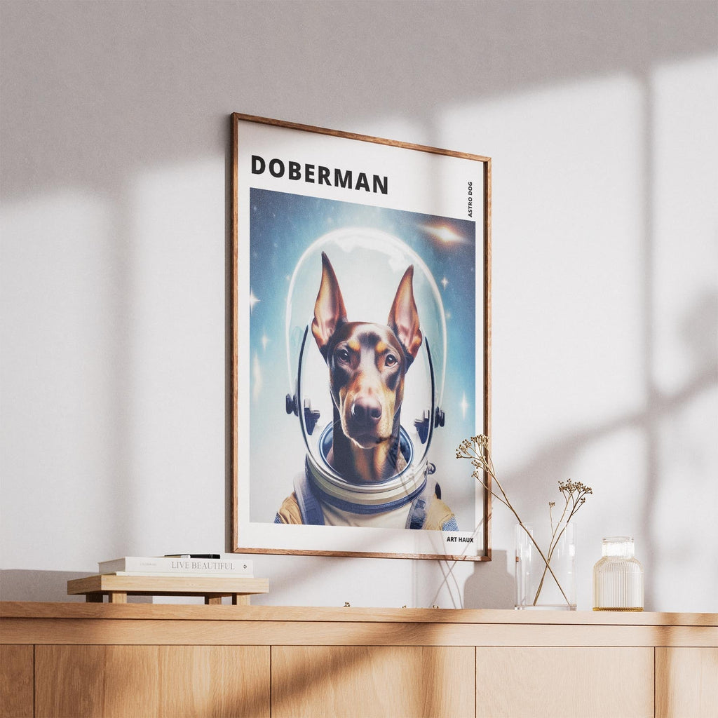 Doberman Astronaut Dog Series with Text Astro Dog image 5