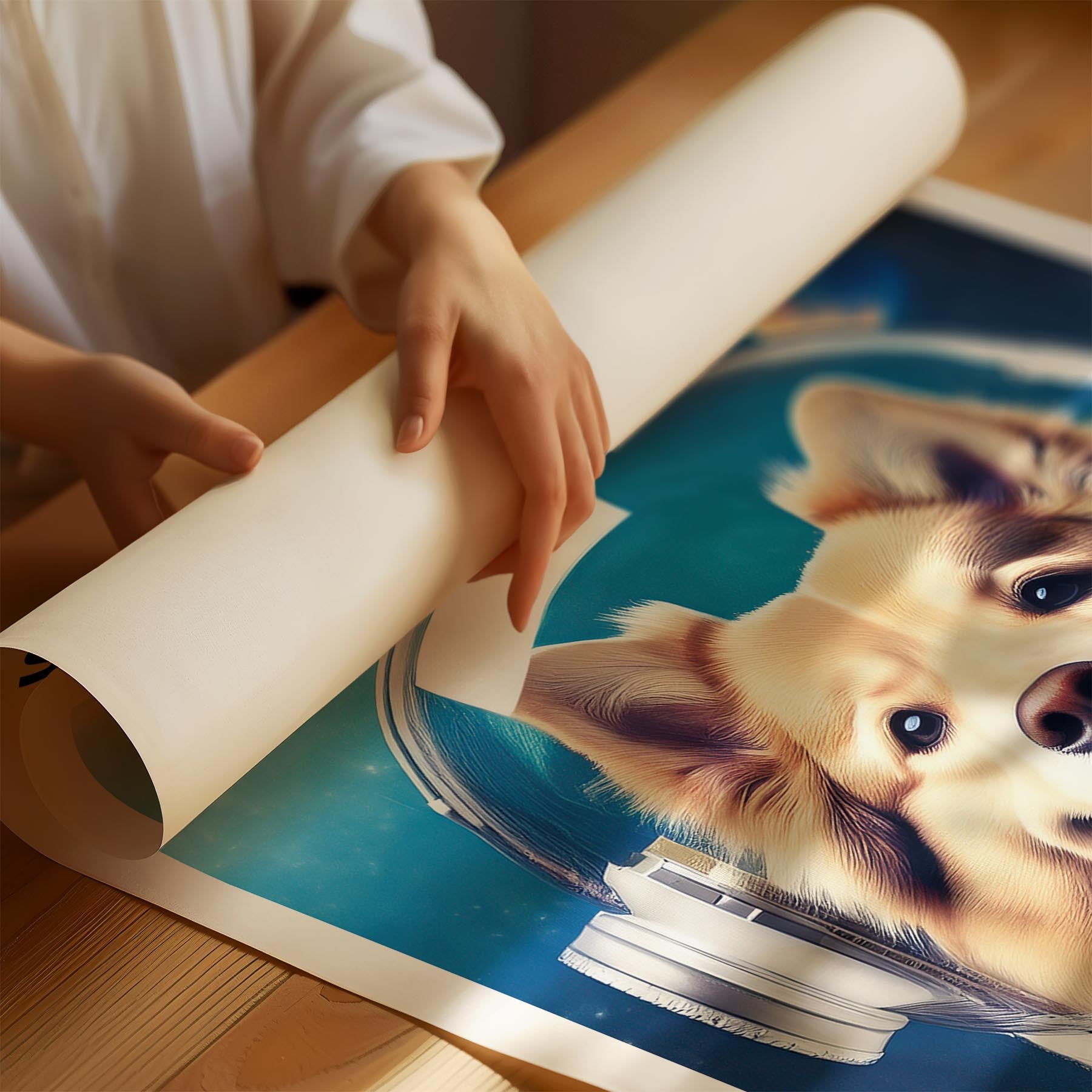 Samoyed Astronaut Dog Series with Text Astro Dog image 1