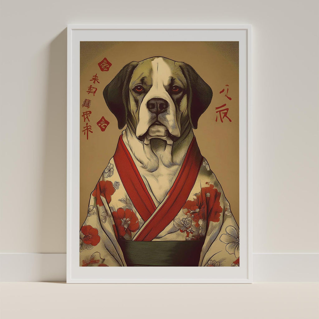Saint Bernard Japanse Kimono Dog Series image 9