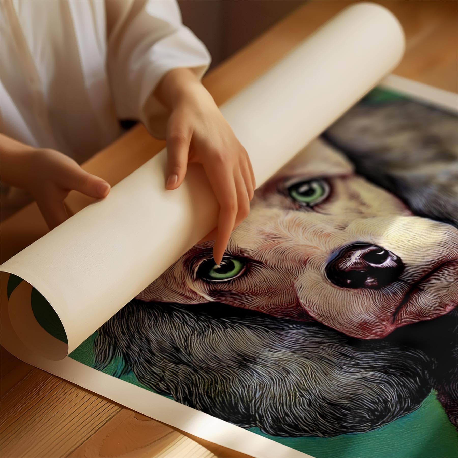 Poodle Green Painted Series image 1