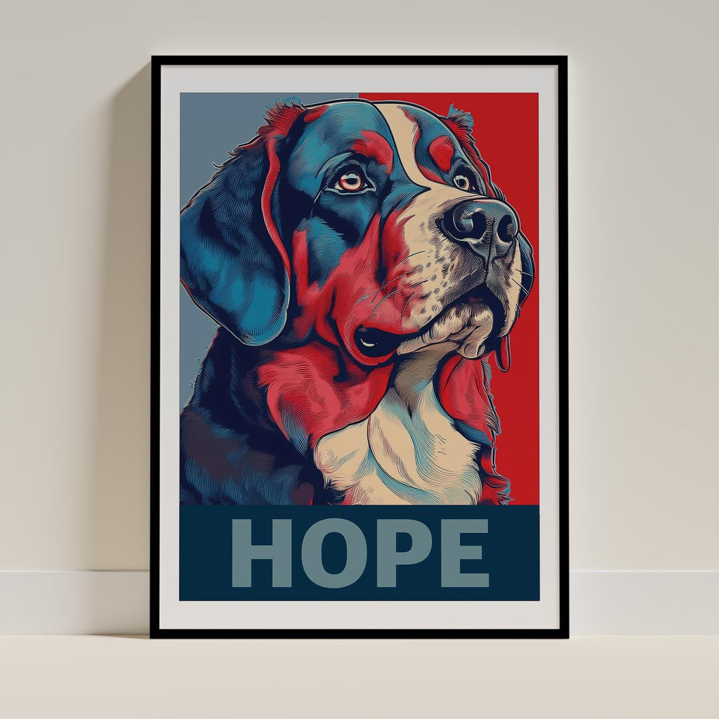 Bernese Mountain Dog HOPE Series Inspired by the Obama Poster image 0