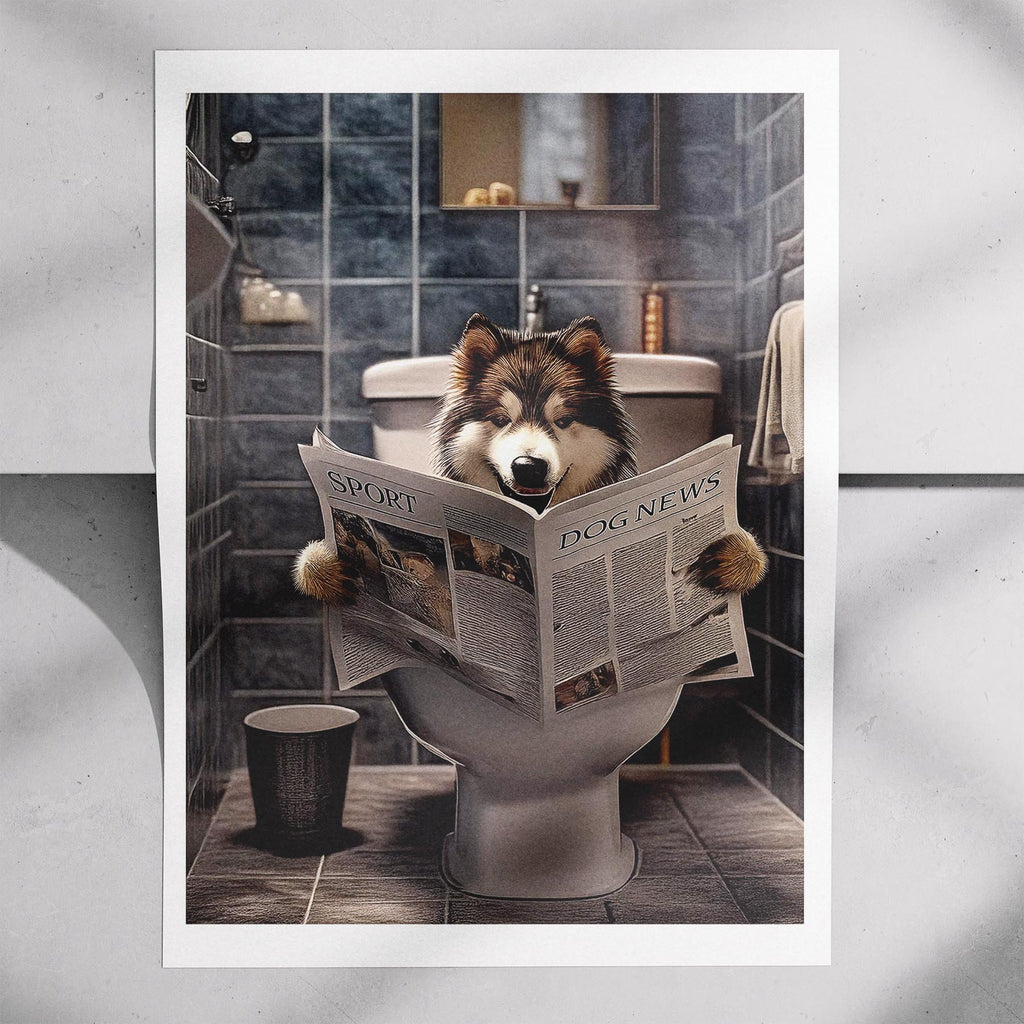 Alaskan Malamute Toilet Humour Dog Series 2 image 7