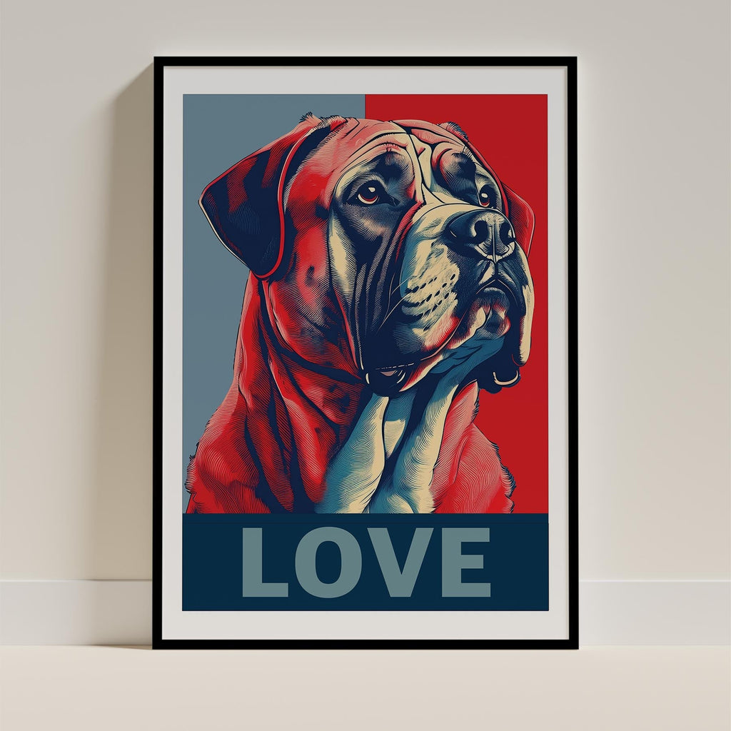 Mastiff LOVE Series Inspired by the Obama Poster image 0