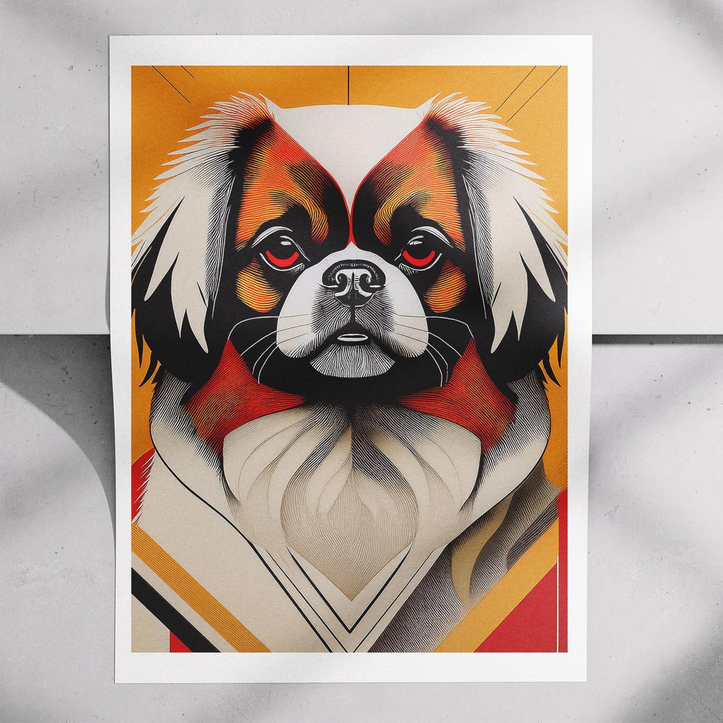 Pekingese Geometric Orange Series image 7
