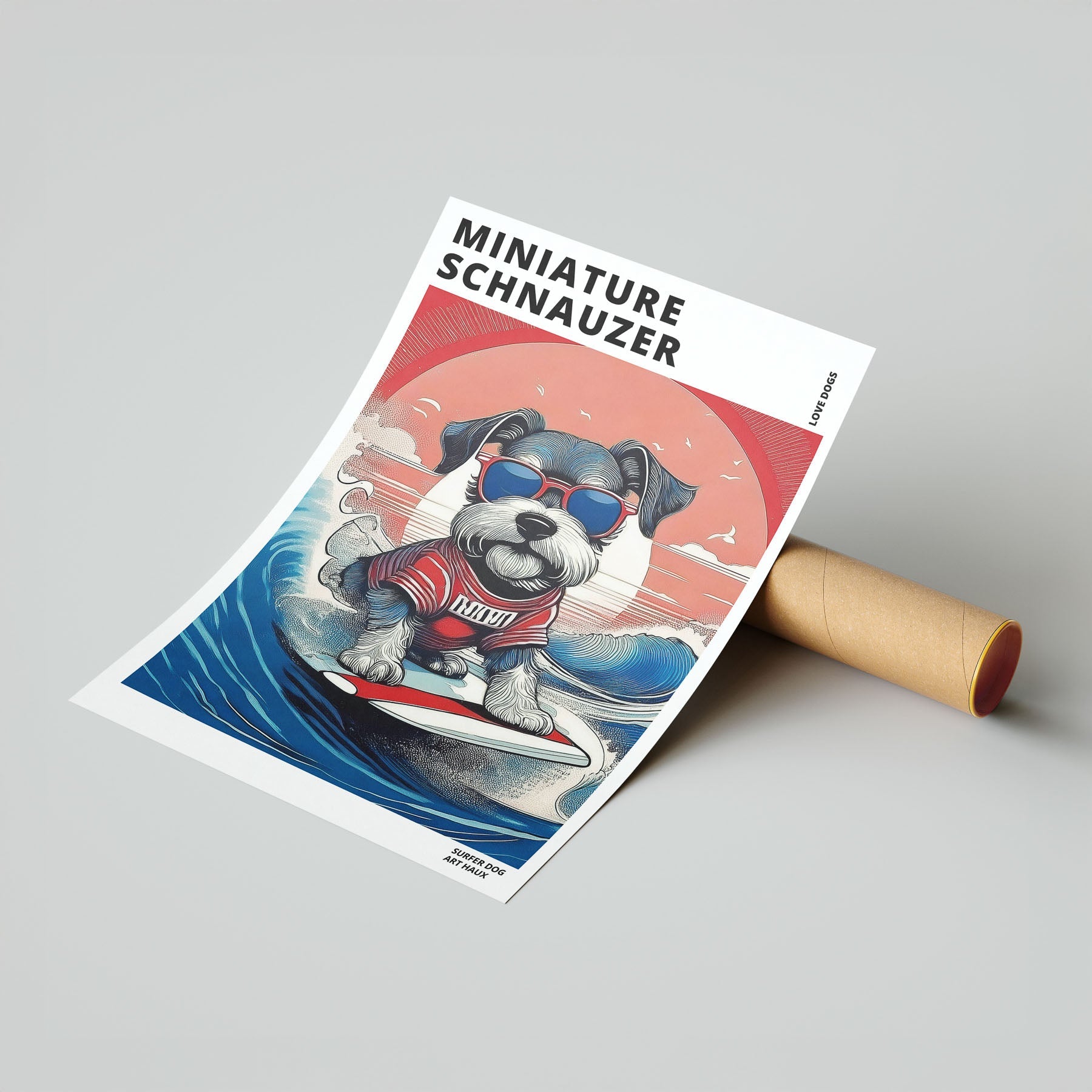 Miniature Schnauzer Hokosai Surfer Dogs 2 image 7