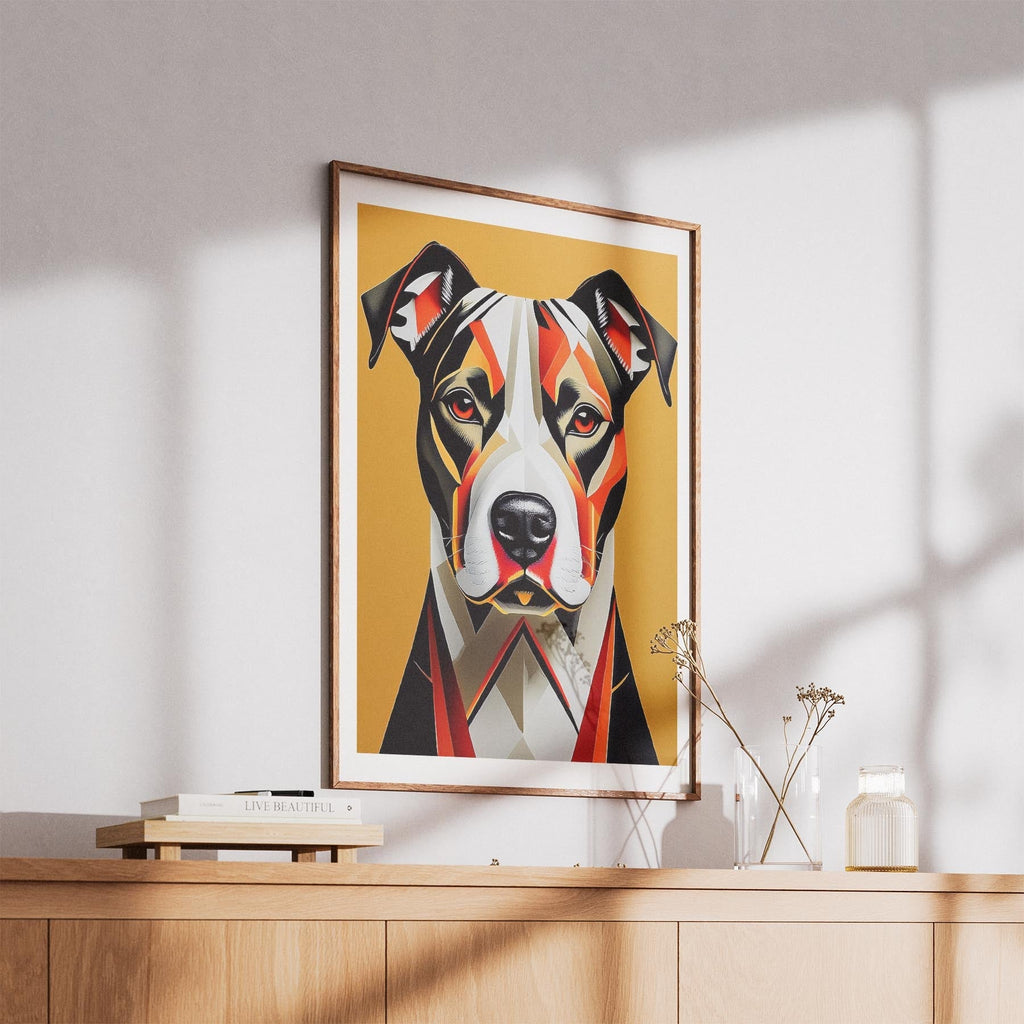 American Staffordshire Terrier Geometric Orange Series image 5