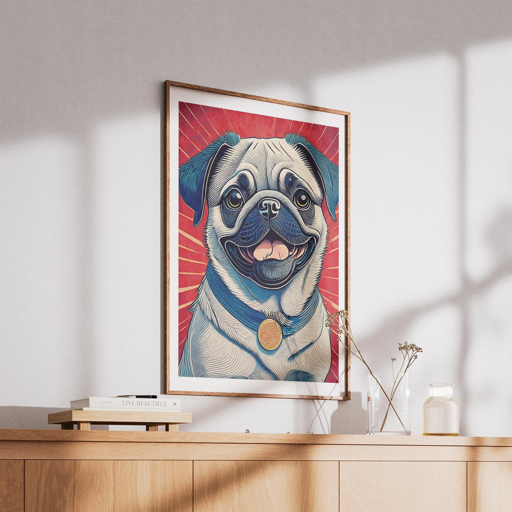 Pug Hokusai Japanese Inspired Dog Series 1 image 5