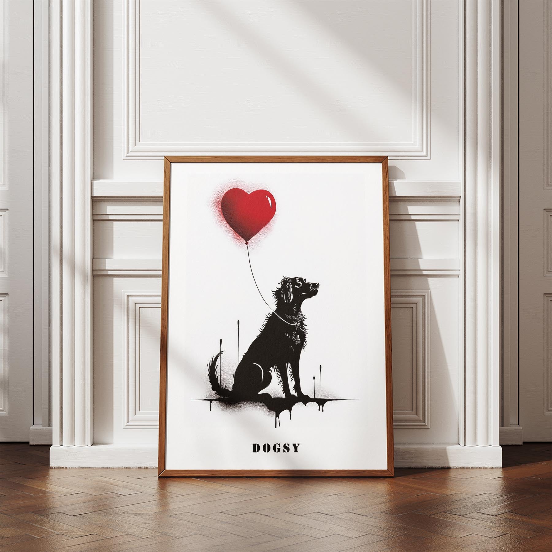 Afghan DOGSY Series inspired by the Art of Banksy with text Dogsy image 4