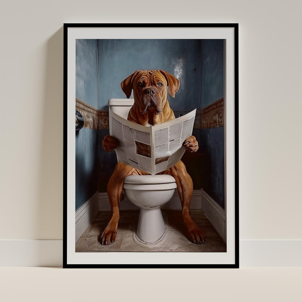 Dogue de Bordeaux Toilet Humour Dog Series image 0