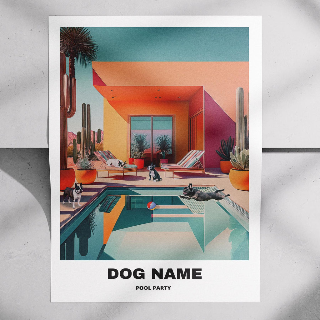 Boston Terrier Custom Pool Party WITH TEXT image 7