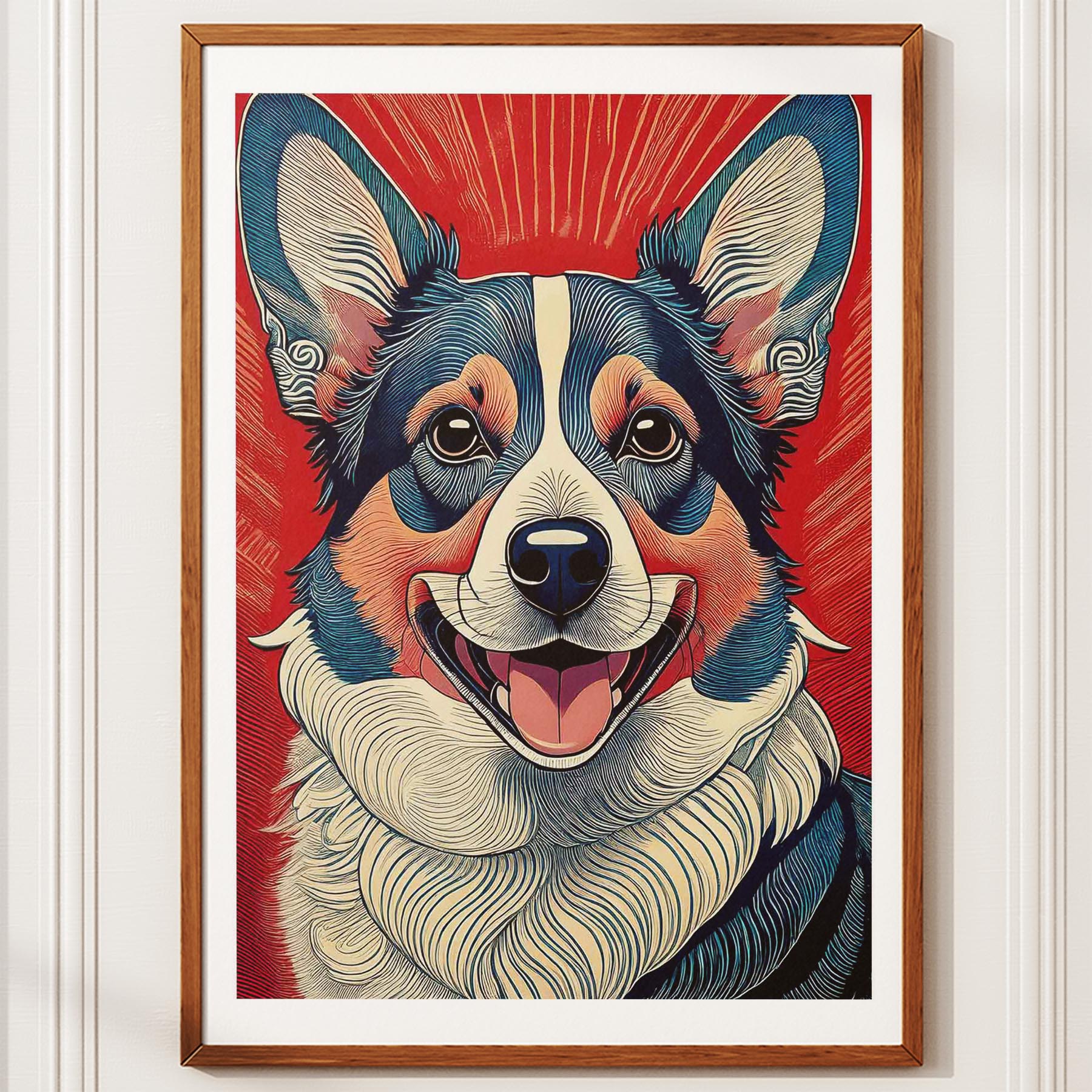 Corgi Hokusai Japanese Inspired Dog Series image 10