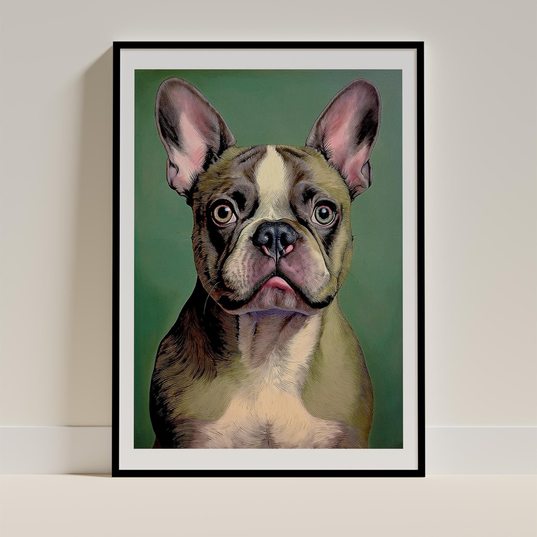 French Bulldog Green Painted Series image 0