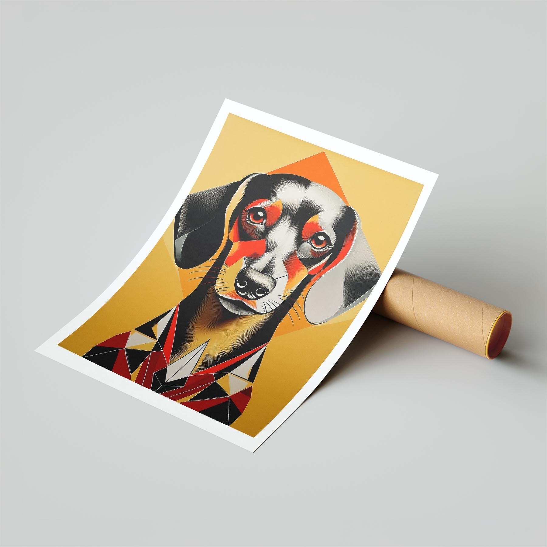 Dachshund Geometric Orange Series image 6