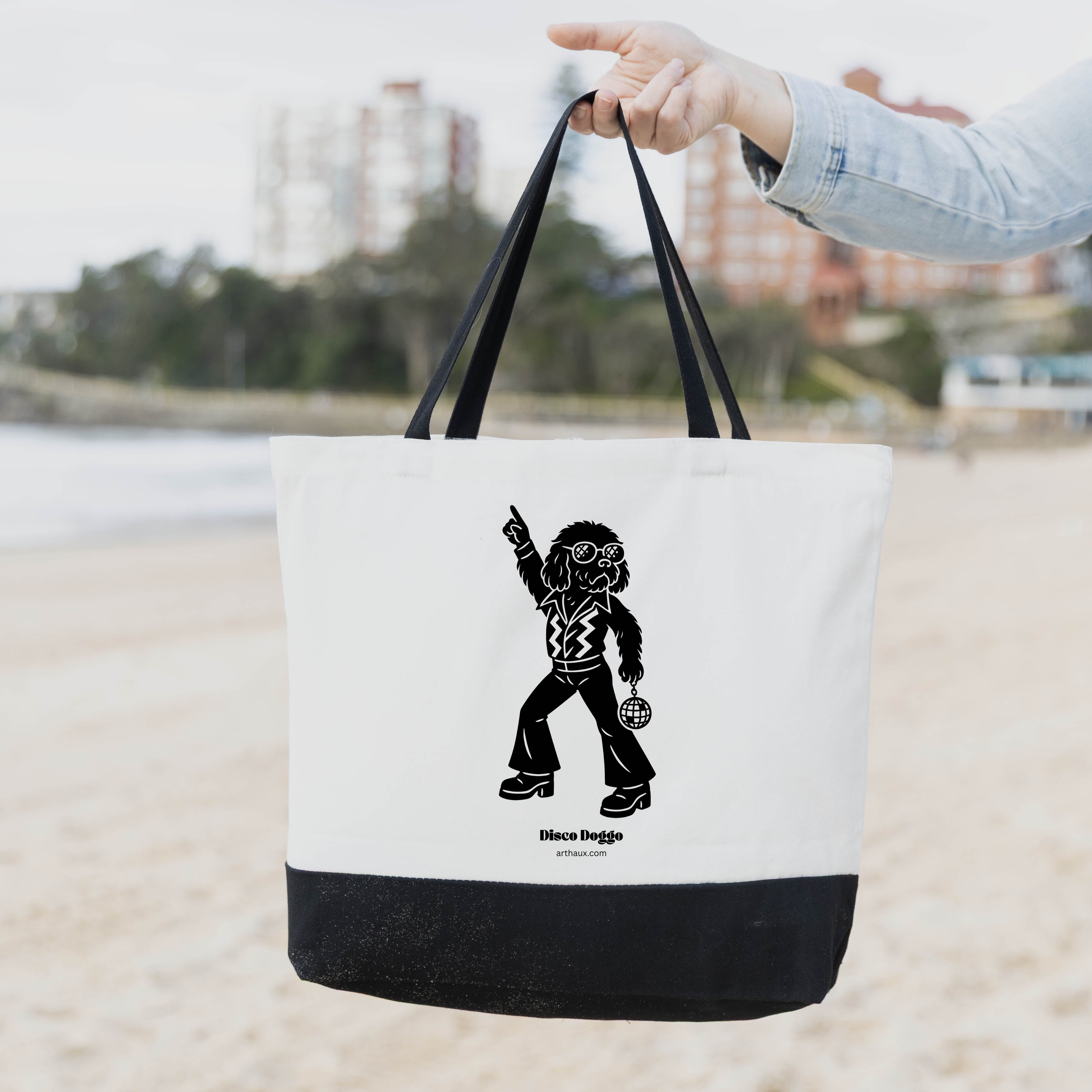 Black Russian Terrier 70's Disco Doggo Bag image 1