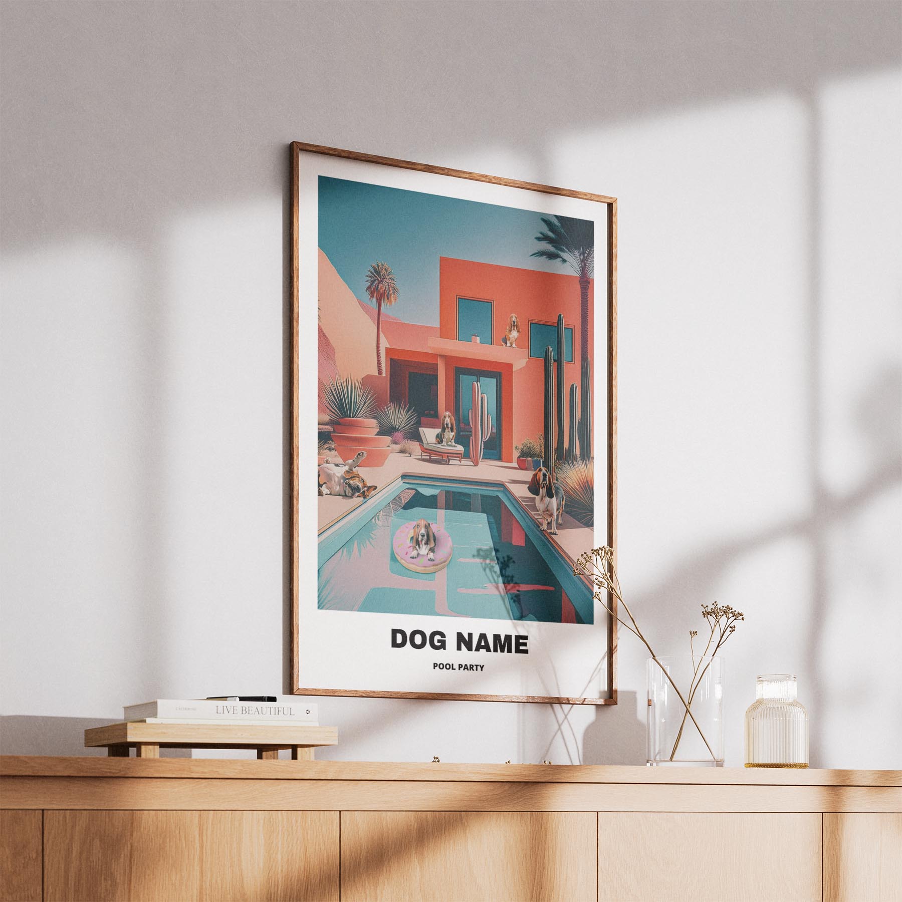 Basset Hound Custom Pool Party WITH TEXT image 5