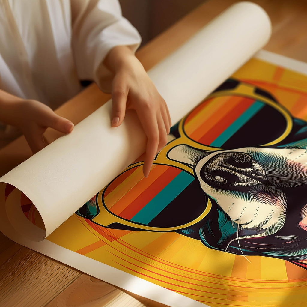 Boston Terrier In Colourful Sunnies 2 image 3