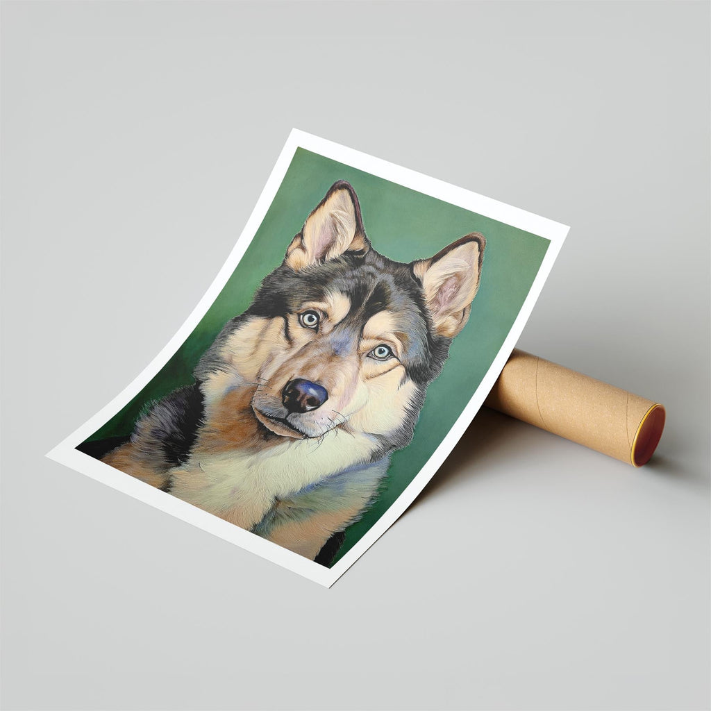 Alaskan Malamute Green Painted Series image 6