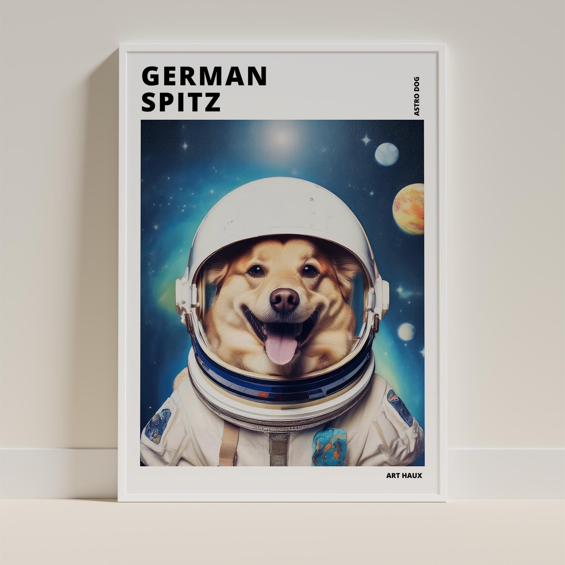 German Spitz Astronaut Dog Series with Text Astro Dog image 9