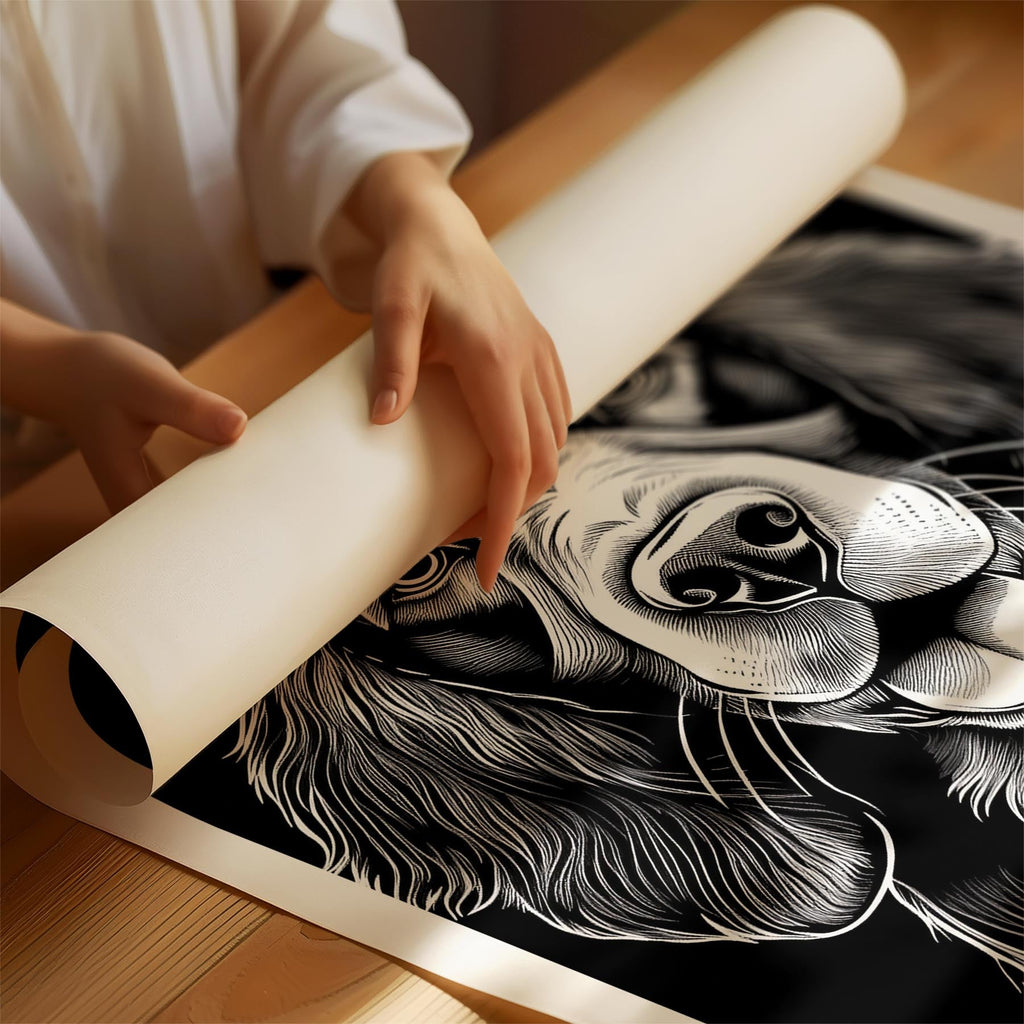 English Springer Spaniel Line Dog Series in Black and White image 1