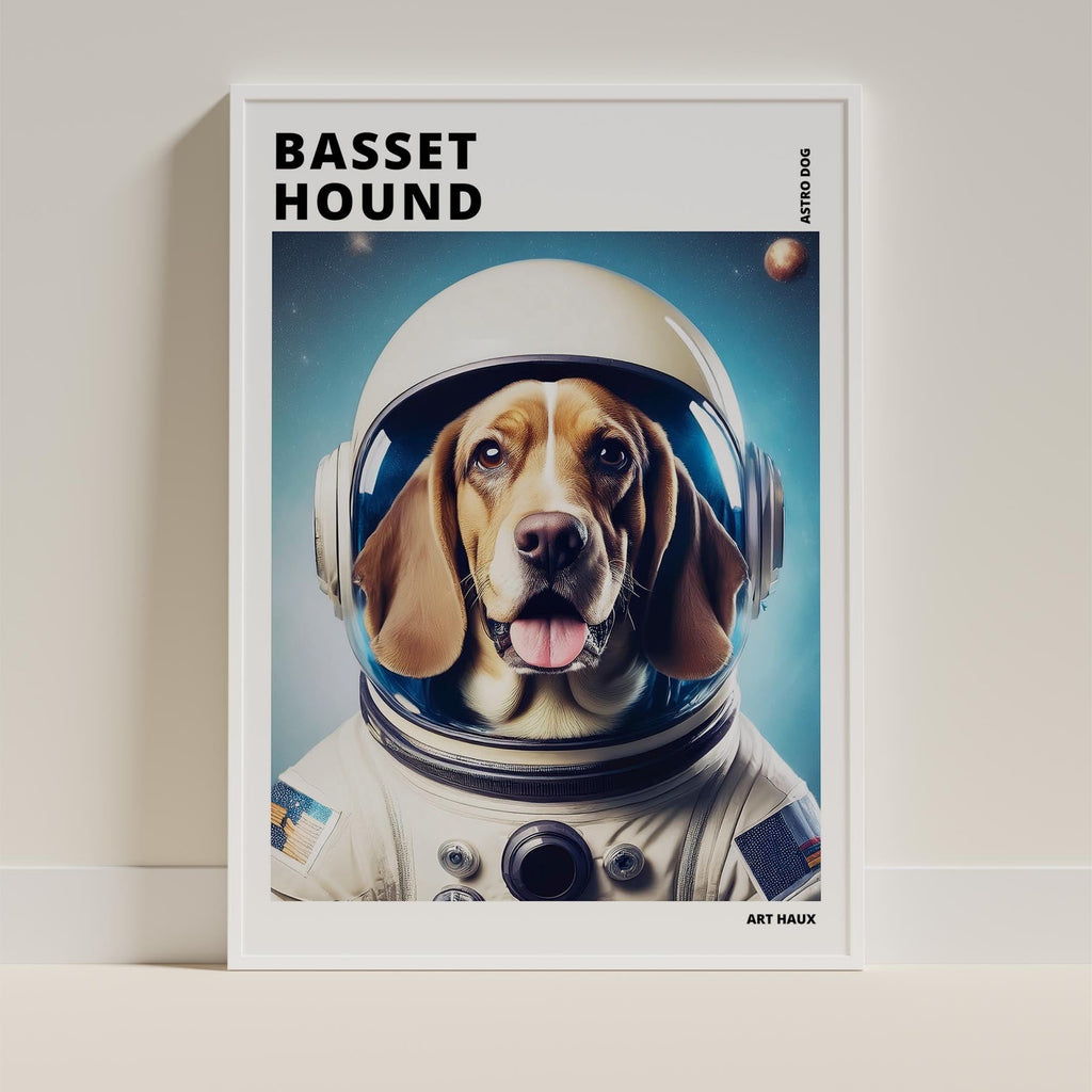 Basset Hound Astronaut Dog Series with Text Astro Dog image 9
