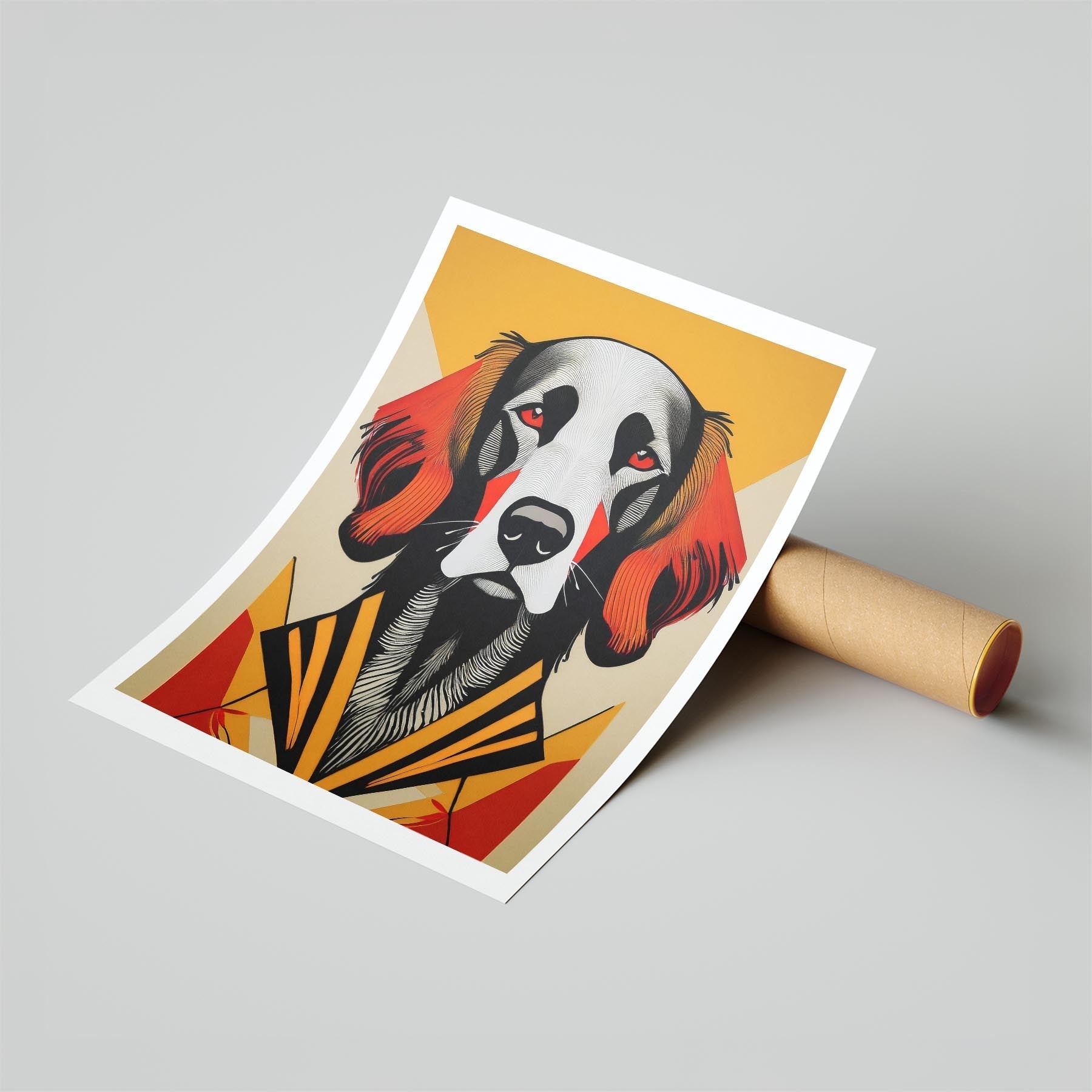 Gordon Setter Geometric Orange Series image 6