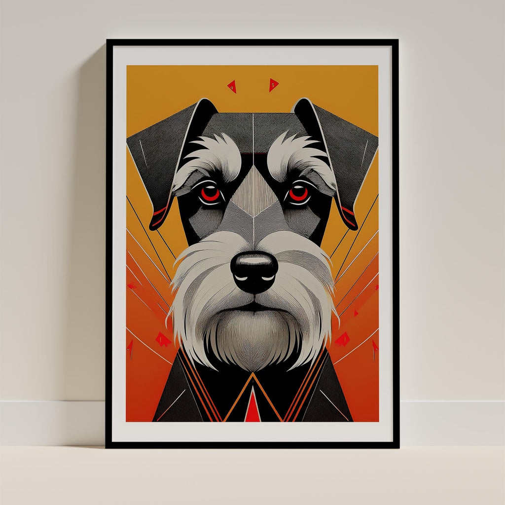 Schnauzer Geometric Orange Series image 0
