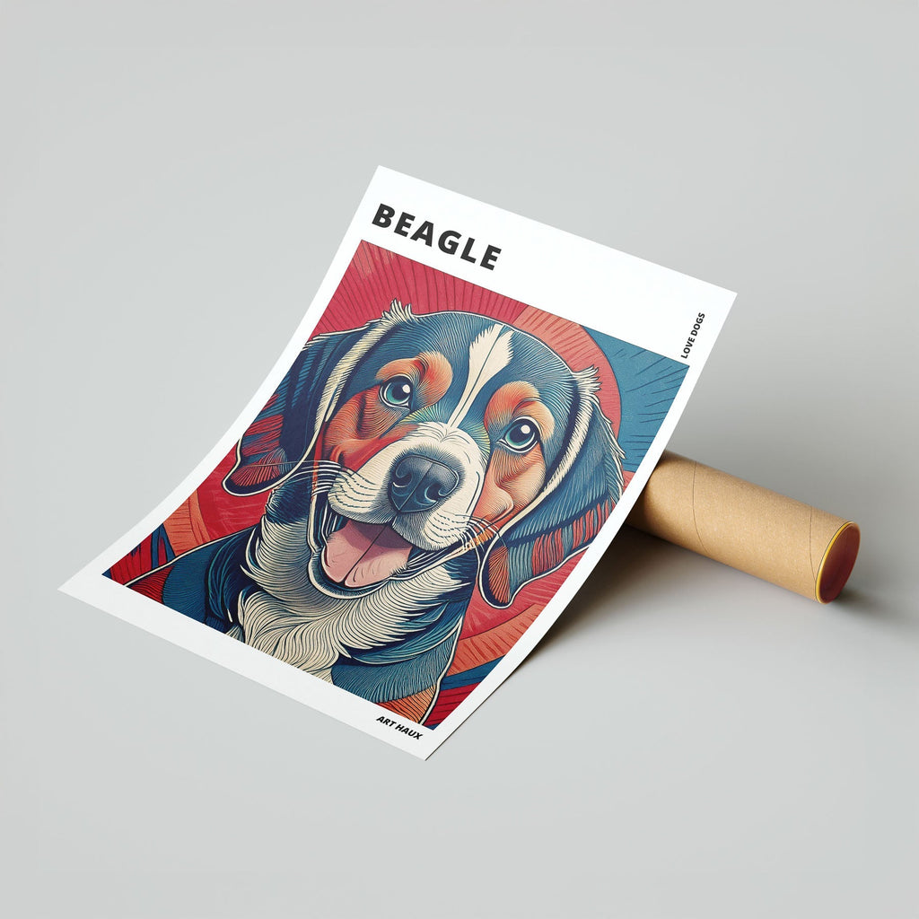 Beagle Hokusai Japanese Inspired Dog Series with Text image 6