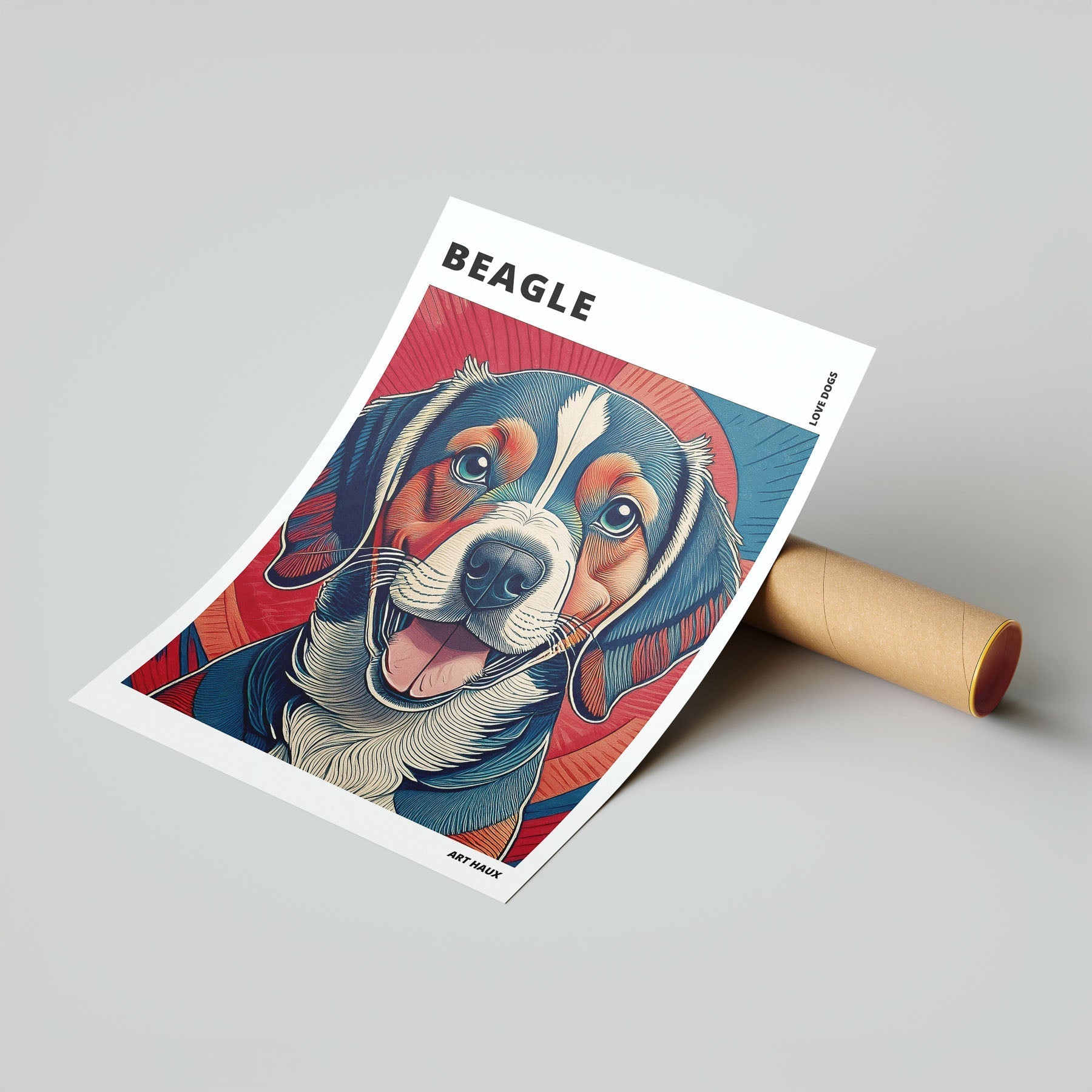Beagle Hokusai Japanese Inspired Dog Series with Text image 6
