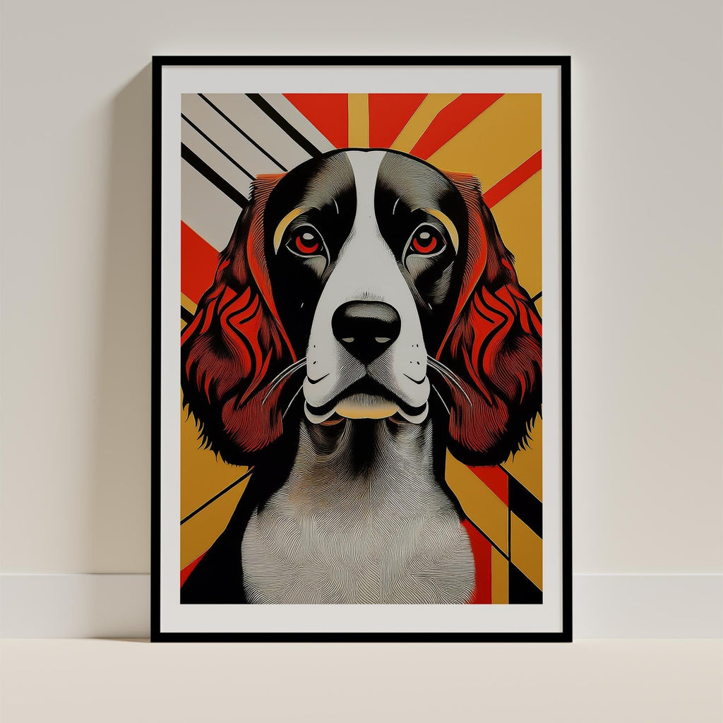 English Springer Spaniel Geometric Orange Series image 0