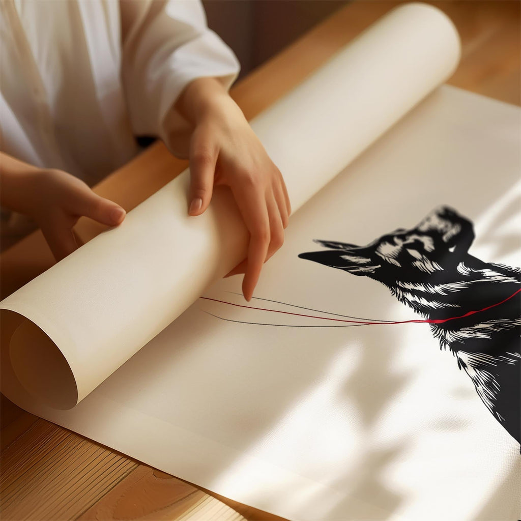 German Shepherd DOGSY Series inspired by the Art of Banksy with text Dogsy image 1