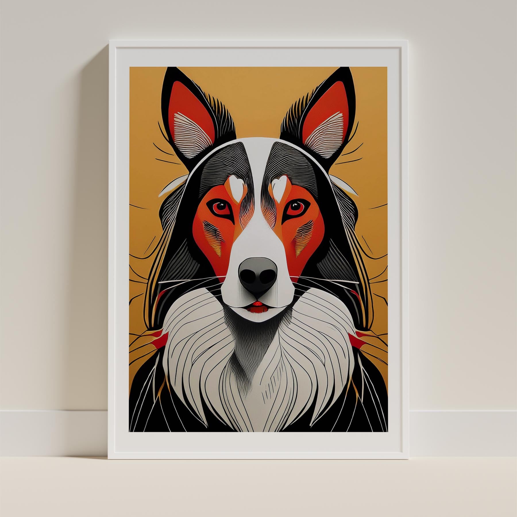 Rough Smooth Collie Geometric Orange Series image 9
