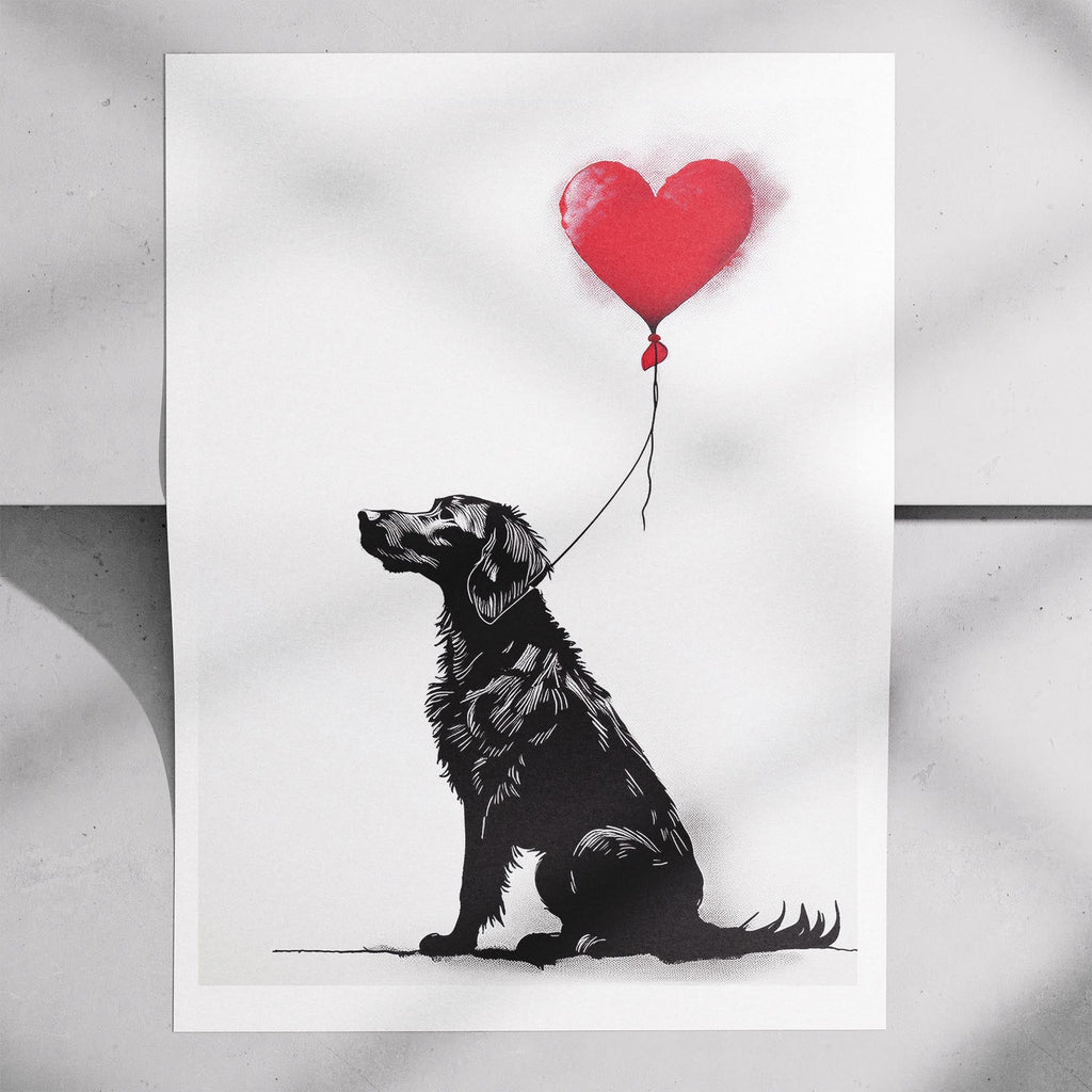 Curly Coated Retriever DOGSY Series inspired by the Art of Banksy image 7