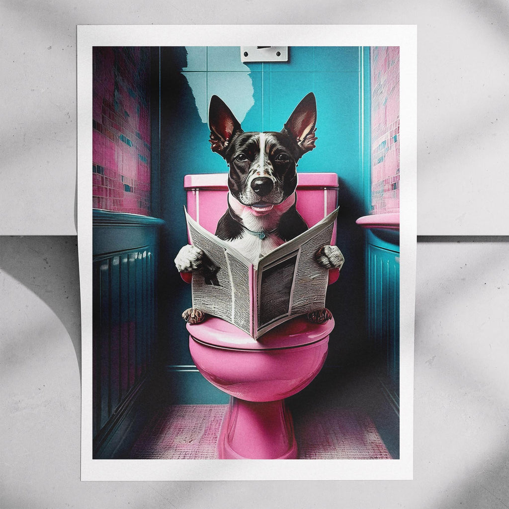 Cattle Dog Toilet Dogs PInk and Turquise image 7