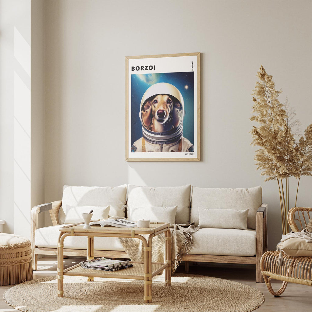 Borzoi Astronaut Dog Series with Text Astro Dog image 2
