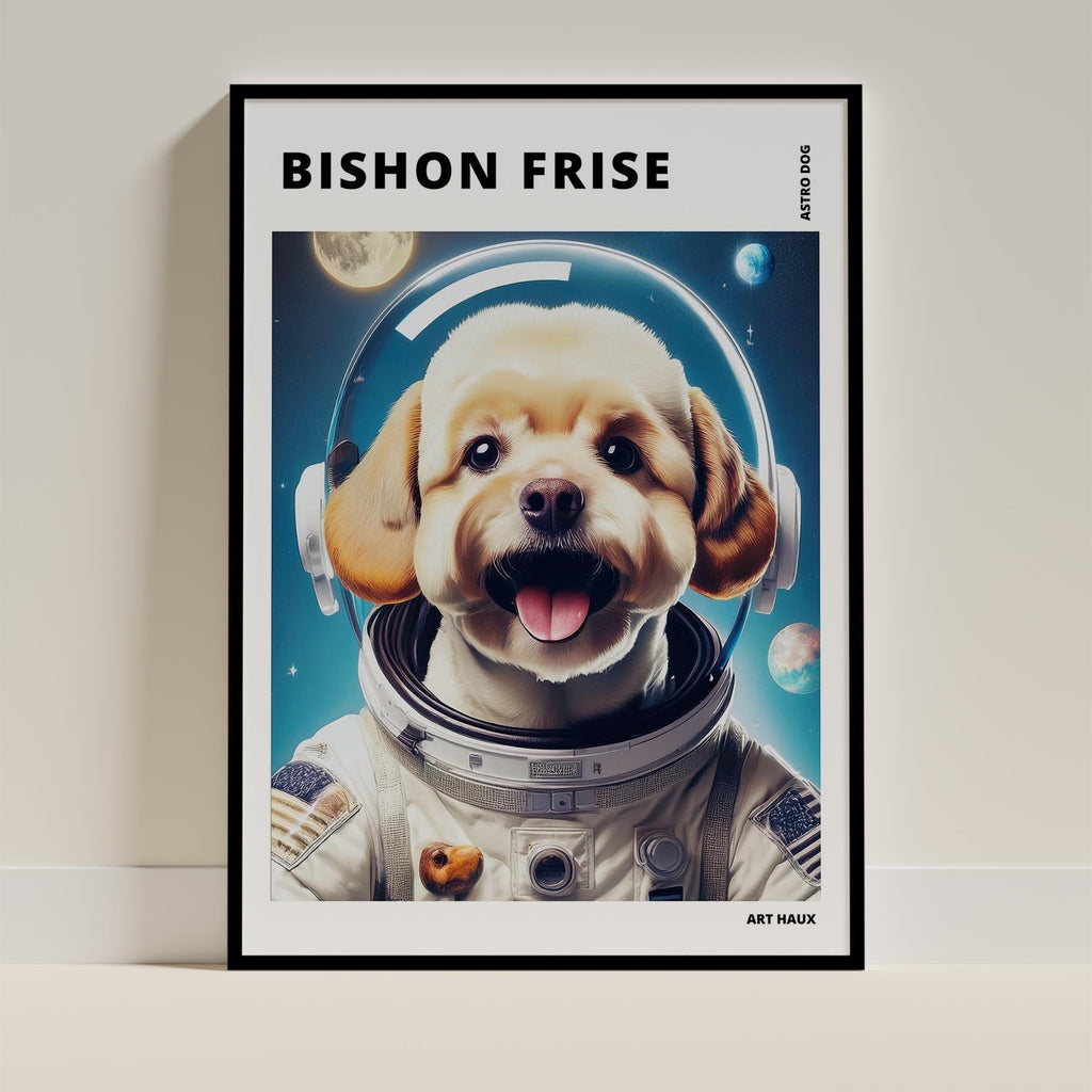 Bichon Frise Astronaut Dog Series with Text Astro Dog image 11