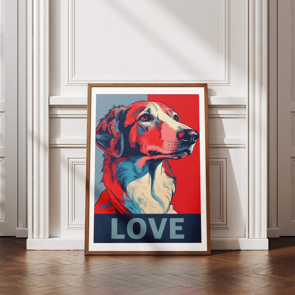 Borzoi LOVE Series Inspired by the Obama Poster image 4