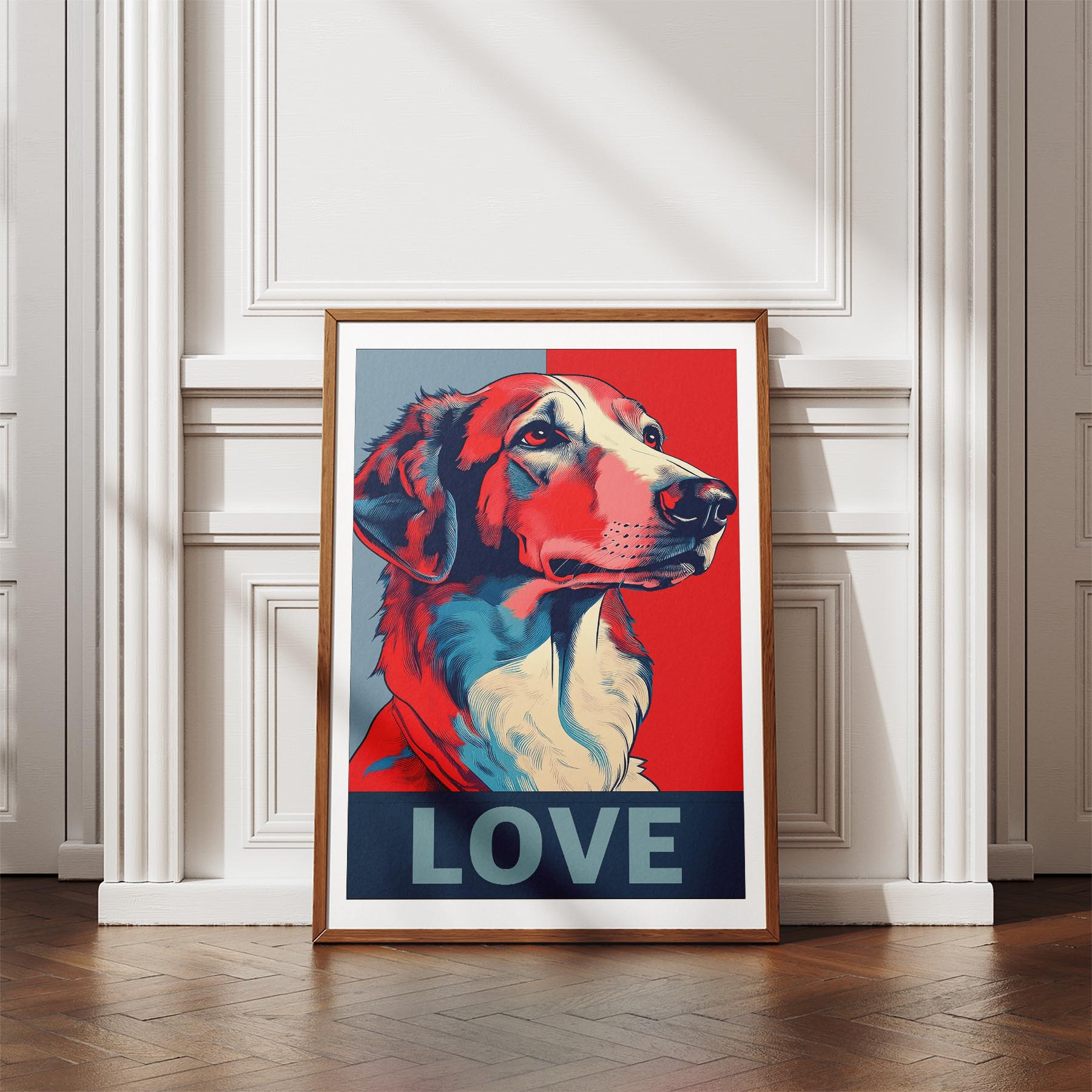 Borzoi LOVE Series Inspired by the Obama Poster image 4