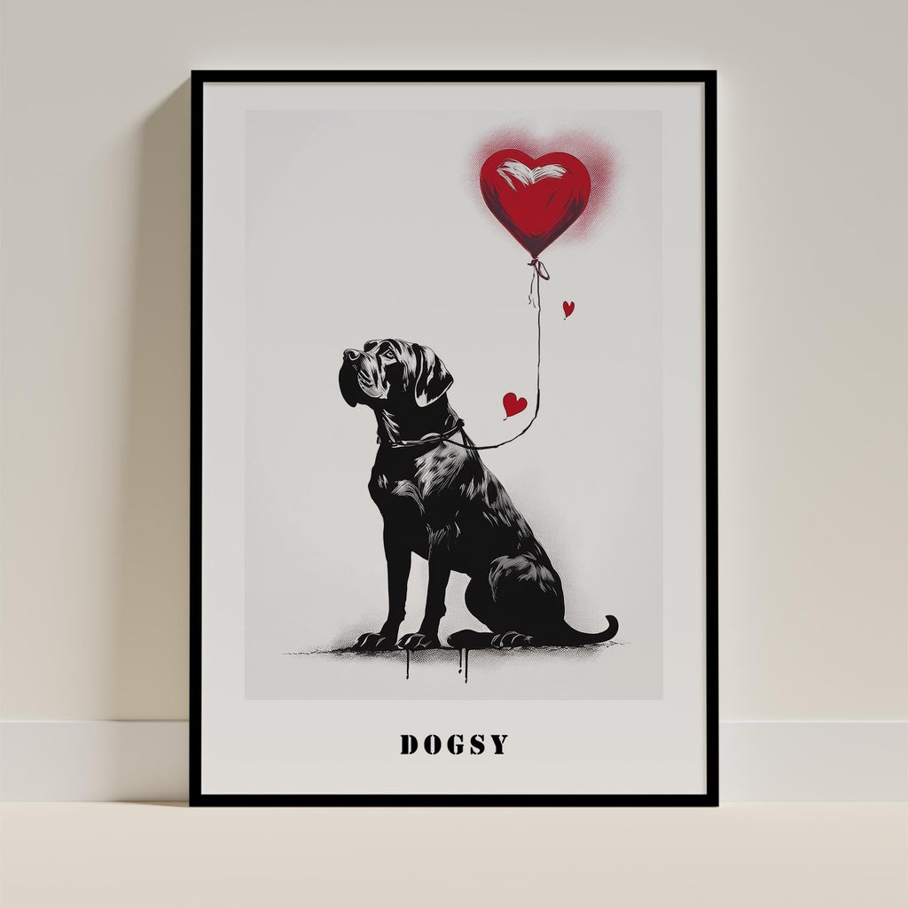 Dogue de Bordeaux DOGSY Series inspired by the Art of Banksy with text Dogsy image 11