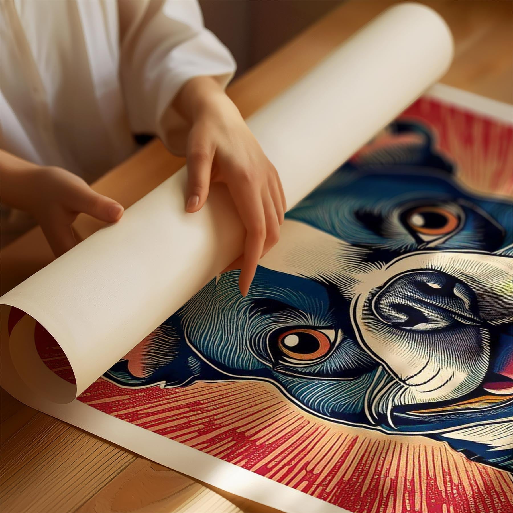 Boston Terrier Hokusai Japanese Inspired Dog Series image 1