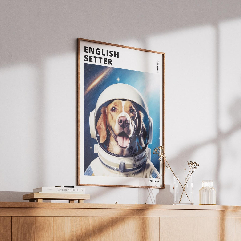 English Setter Astronaut Dog Series with Text Astro Dog image 5