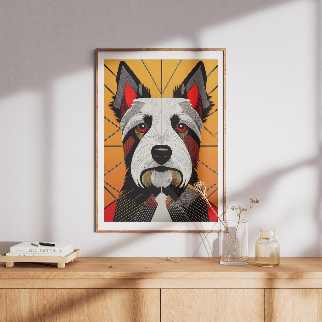 Australian Terrier Geometric Orange Series image 8