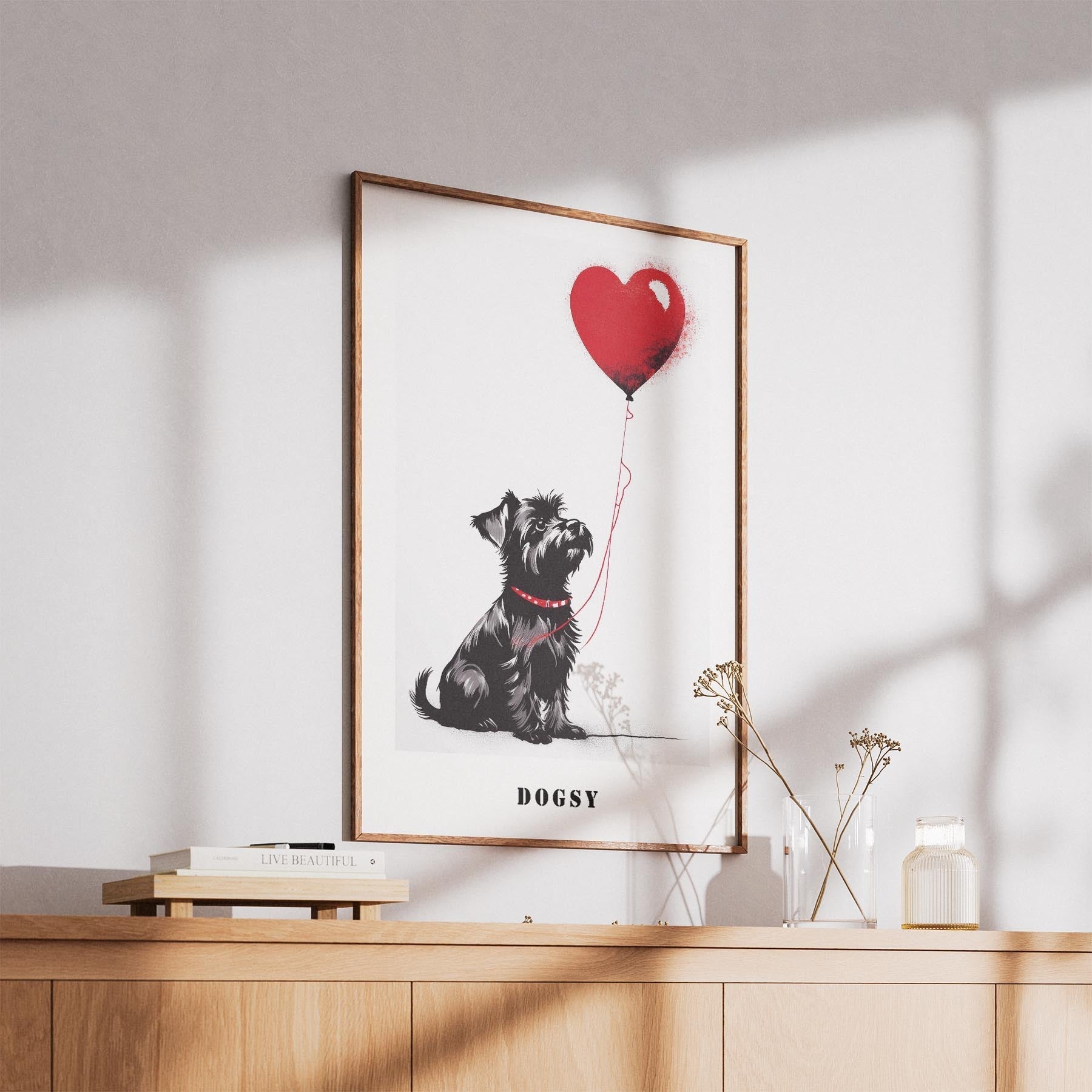 Yorkshire Terrier DOGSY Series inspired by the Art of Banksy with text Dogsy image 5