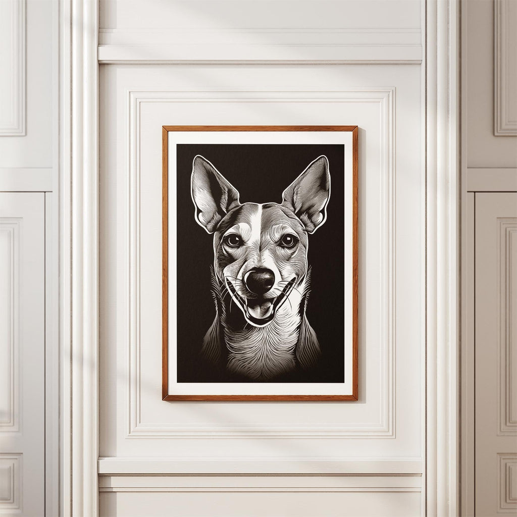 Whippet Line Dog Series in Black and White image 3