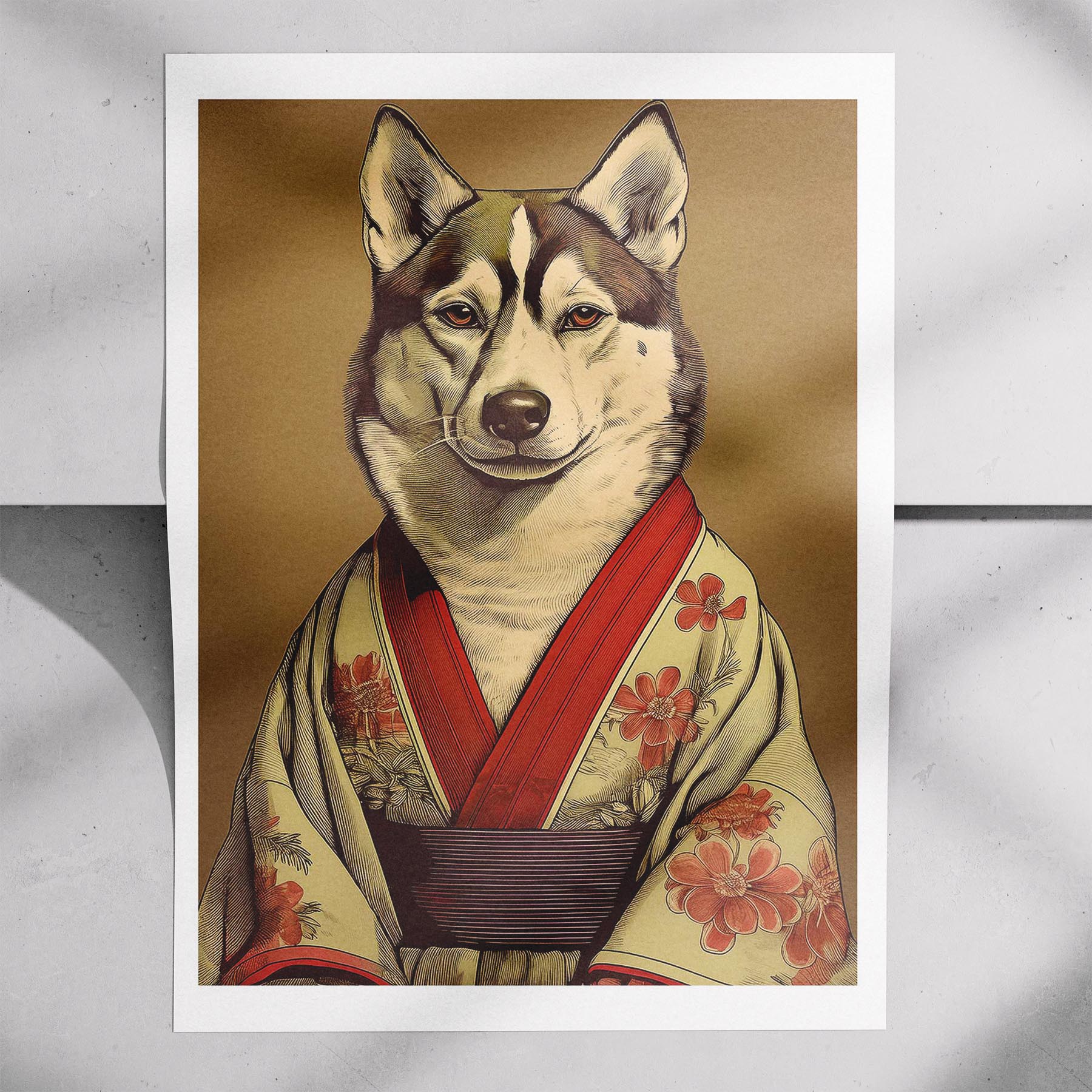 Siberian Husky Japanse Kimono Dog Series image 7