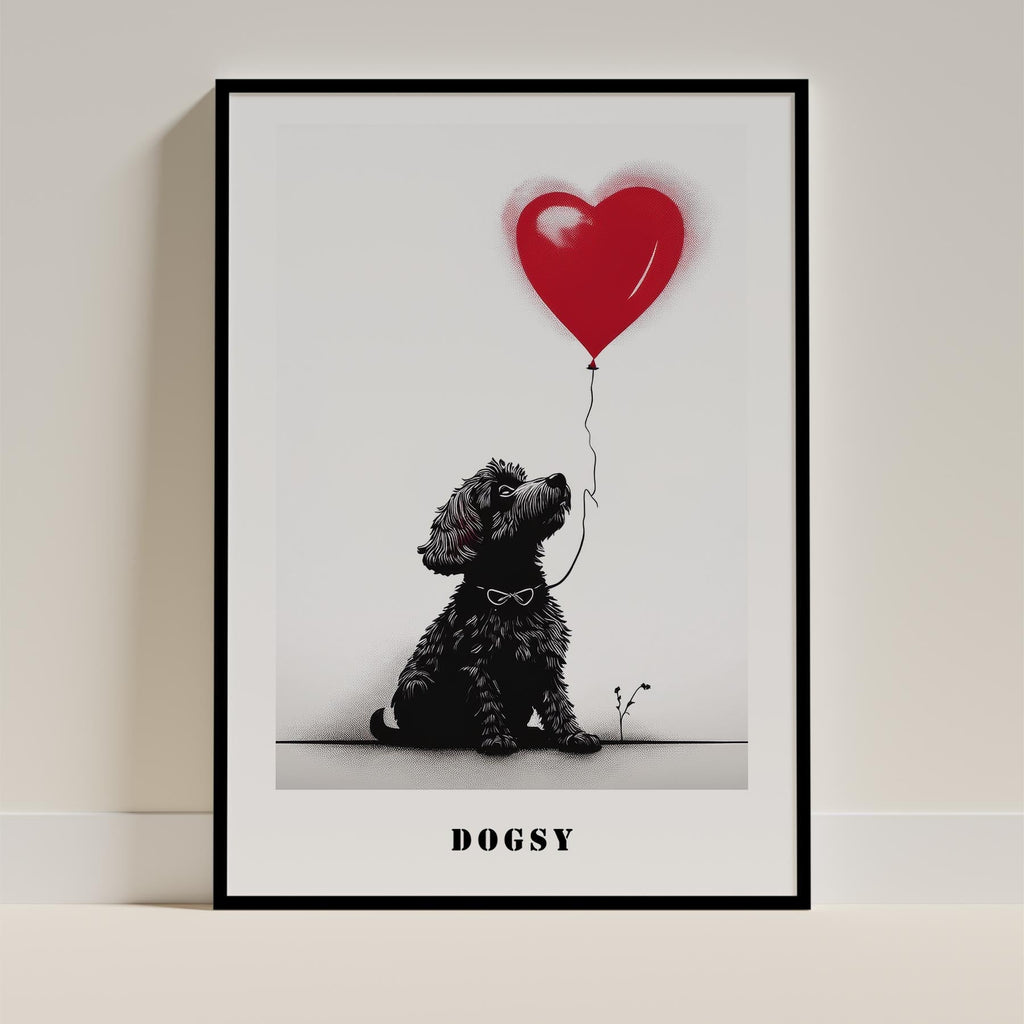 Maltese DOGSY Series inspired by the Art of Banksy with text Dogsy image 0